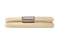 Endless Jewelry Nude Leather 38cm/7.5inch Double Leather Bracelet Steel Finish