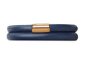 Endless Jewelry Blue Leather 38cm/7.5inch Double Leather Bracelet Gold-Tone Finish