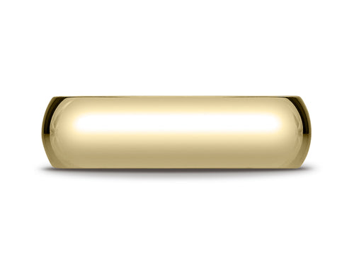 Benchmark 14k Gold 6.0mm Traditional Dome Oval Ring