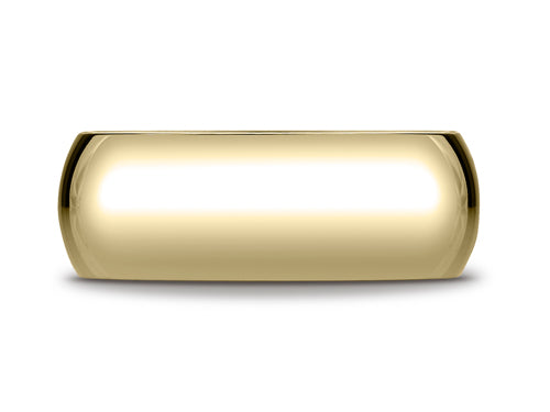 Benchmark 14k Gold 7.0mm Traditional Dome Oval Ring