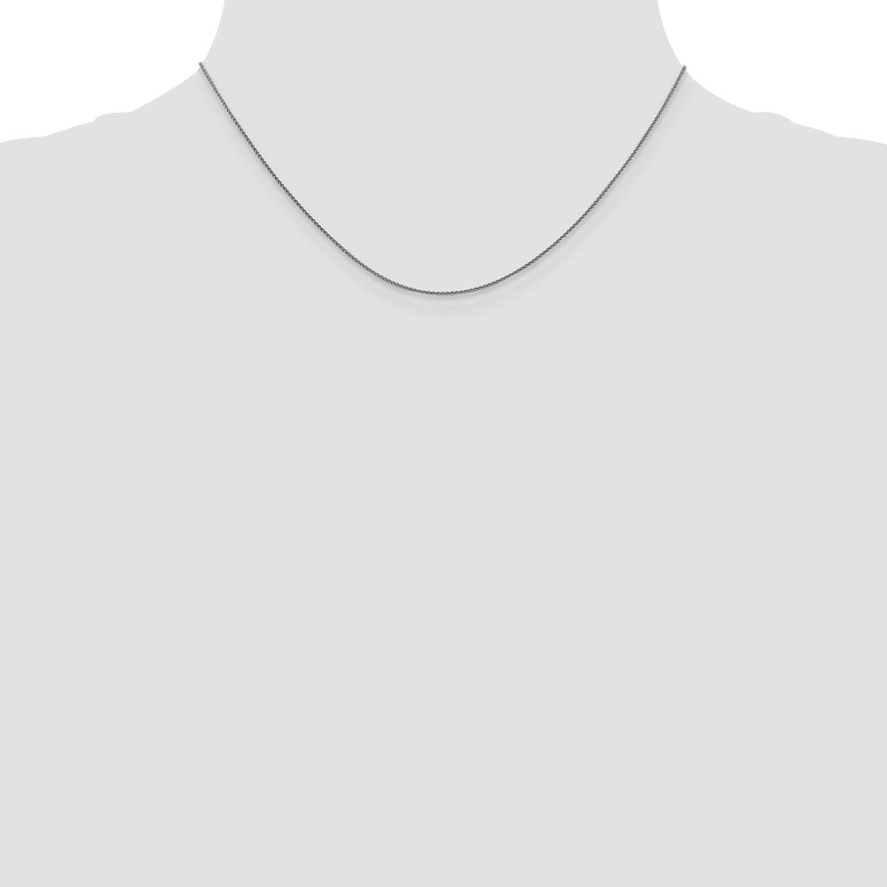 FJC Finejewelers 18k White Gold 1.00mm Bright Cut Spiga Chain
