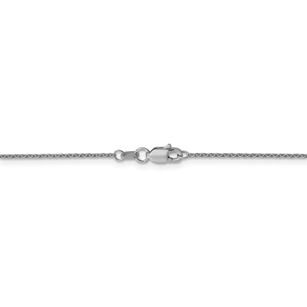 FJC Finejewelers 18k White Gold 1.15mm Solid Bright Cut Cable Chain