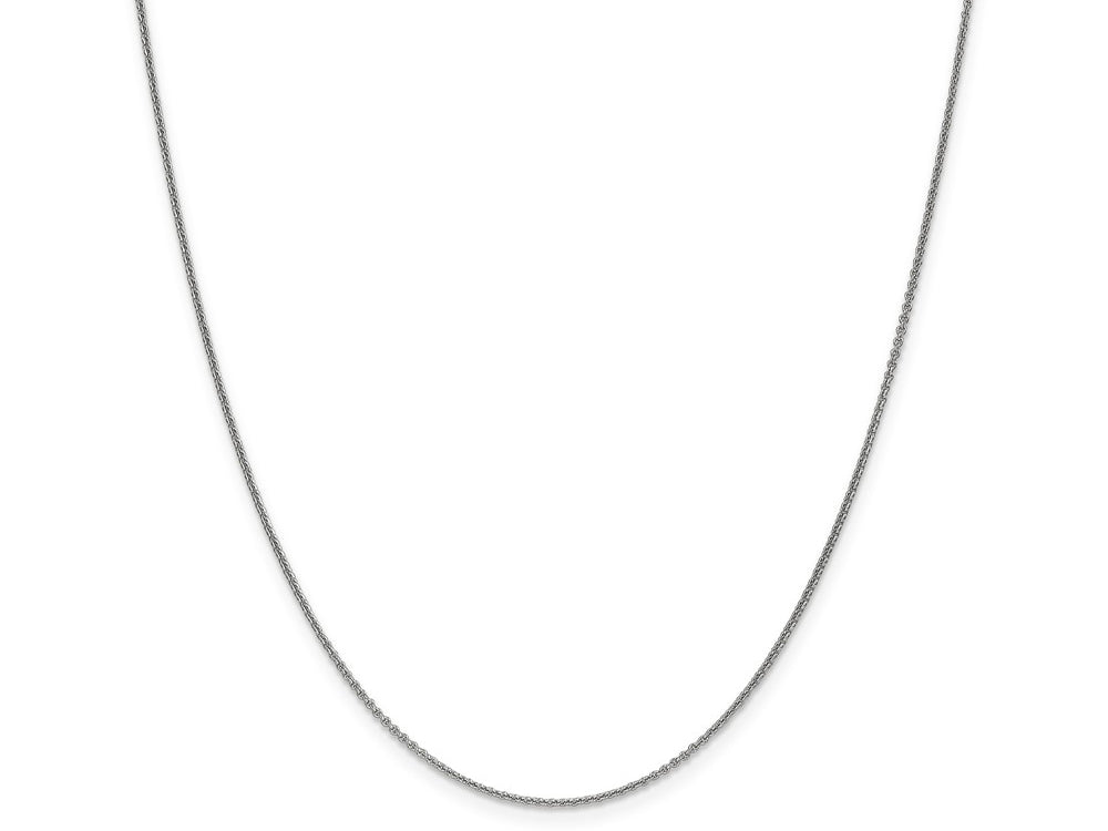 FJC Finejewelers 18k White Gold 1.15mm Solid Bright Cut Cable Chain