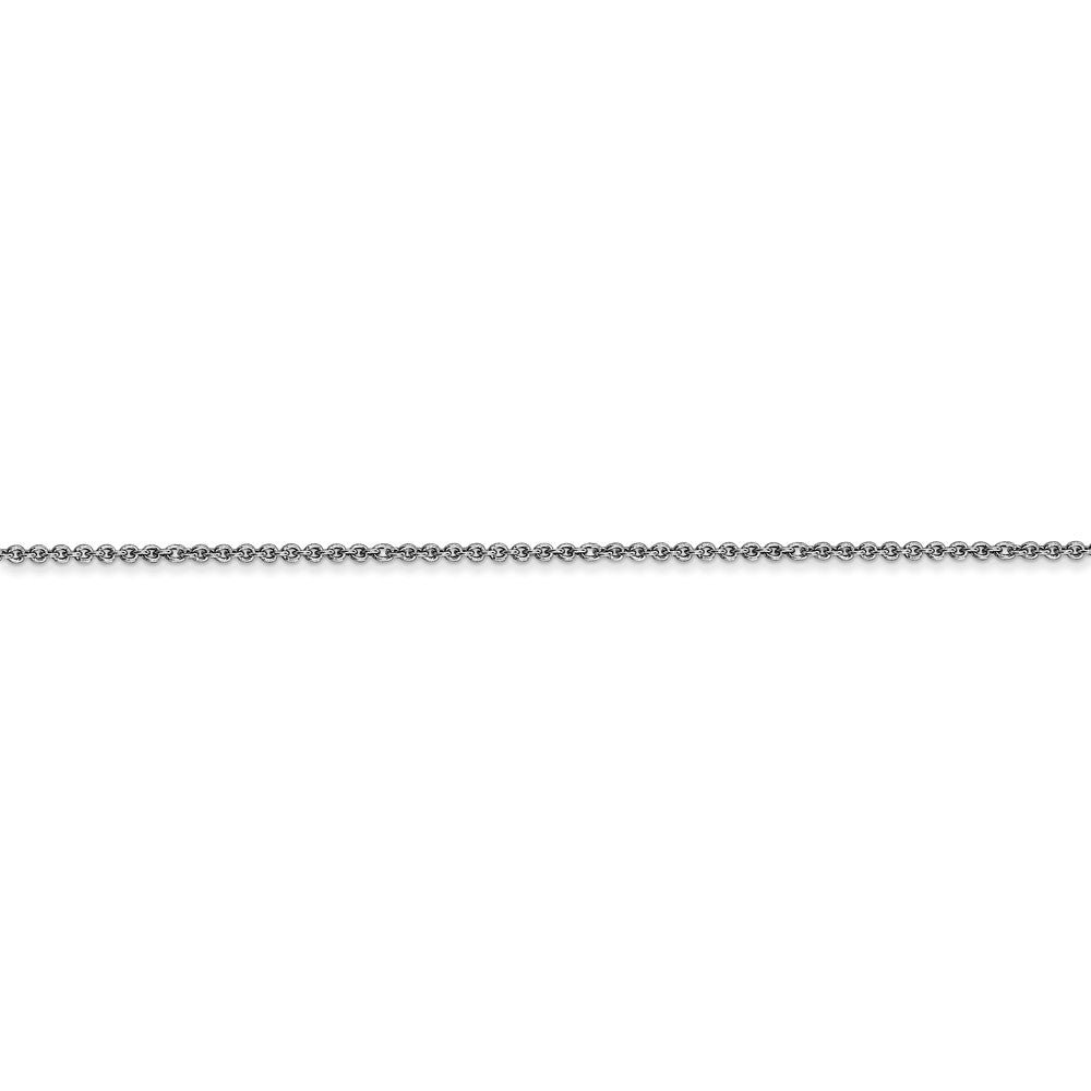 FJC Finejewelers 18k White Gold 1.15mm Solid Bright Cut Cable Chain