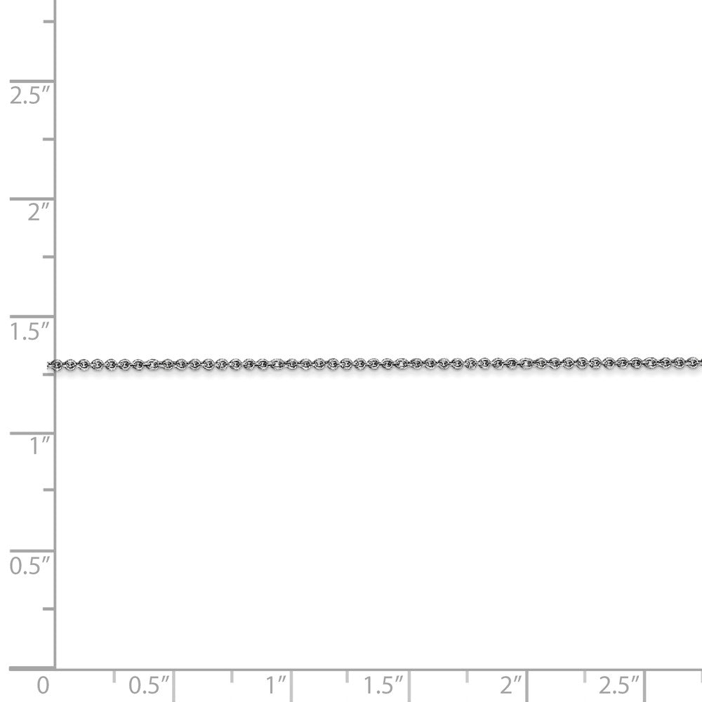 FJC Finejewelers 18k White Gold 1.15mm Solid Bright Cut Cable Chain