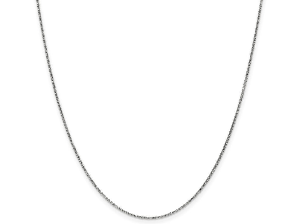 FJC Finejewelers 18k White Gold 1.15mm Solid Bright Cut Cable Chain