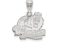 10k White Gold Logoart Old Dominion University Medium Pendant