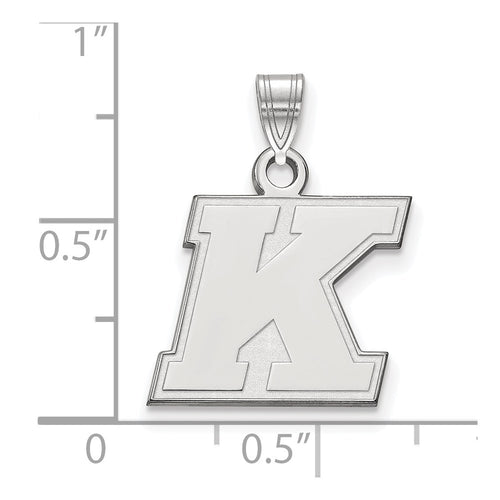 10k White Gold Logoart Kent State University Small Pendant