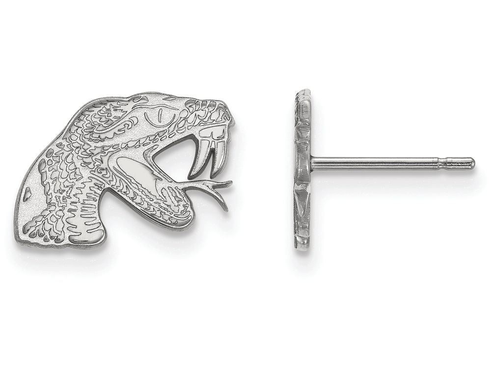 10k White Gold Logoart Florida Aandm University Extra Small Post Earrings