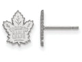 10k White Gold Nhl Logoart Toronto Maple Leafs Extra Small Post Earrings