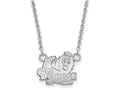 10k White Gold Logoart Old Dominion University Small Pendant Necklace