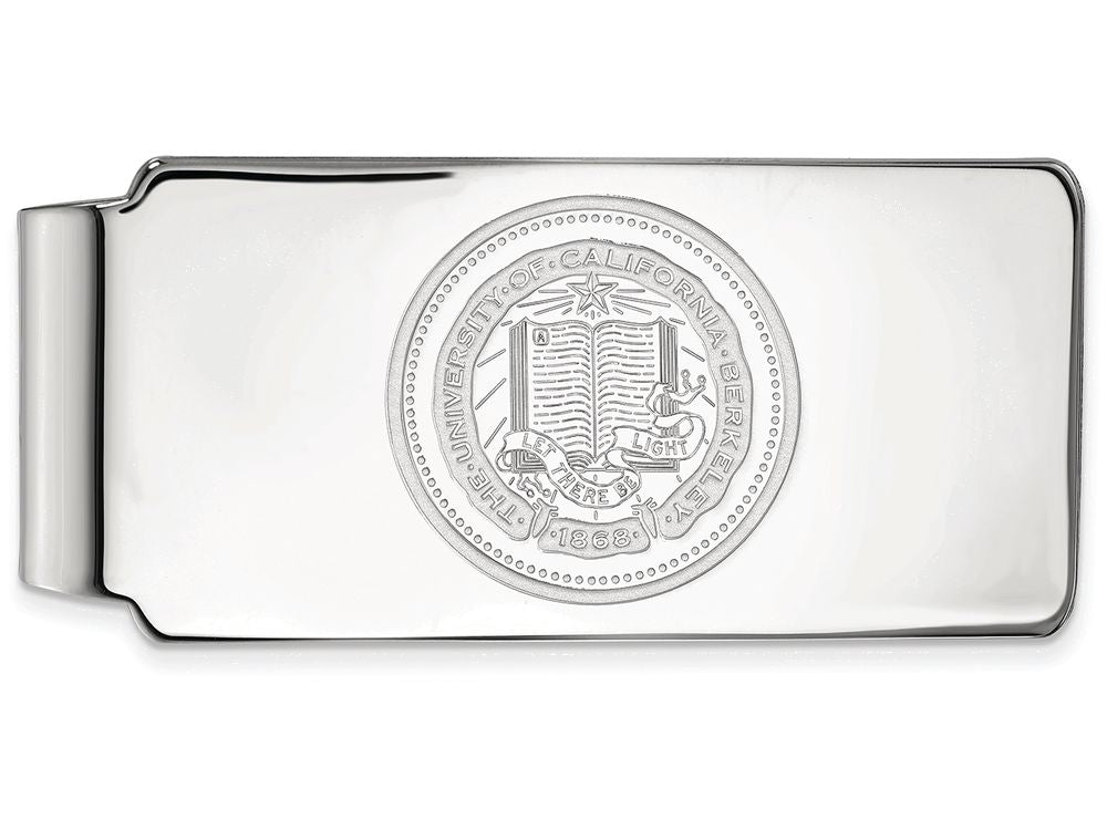 10k White Gold Logoart University Of California Berkeley Money Clip Crest