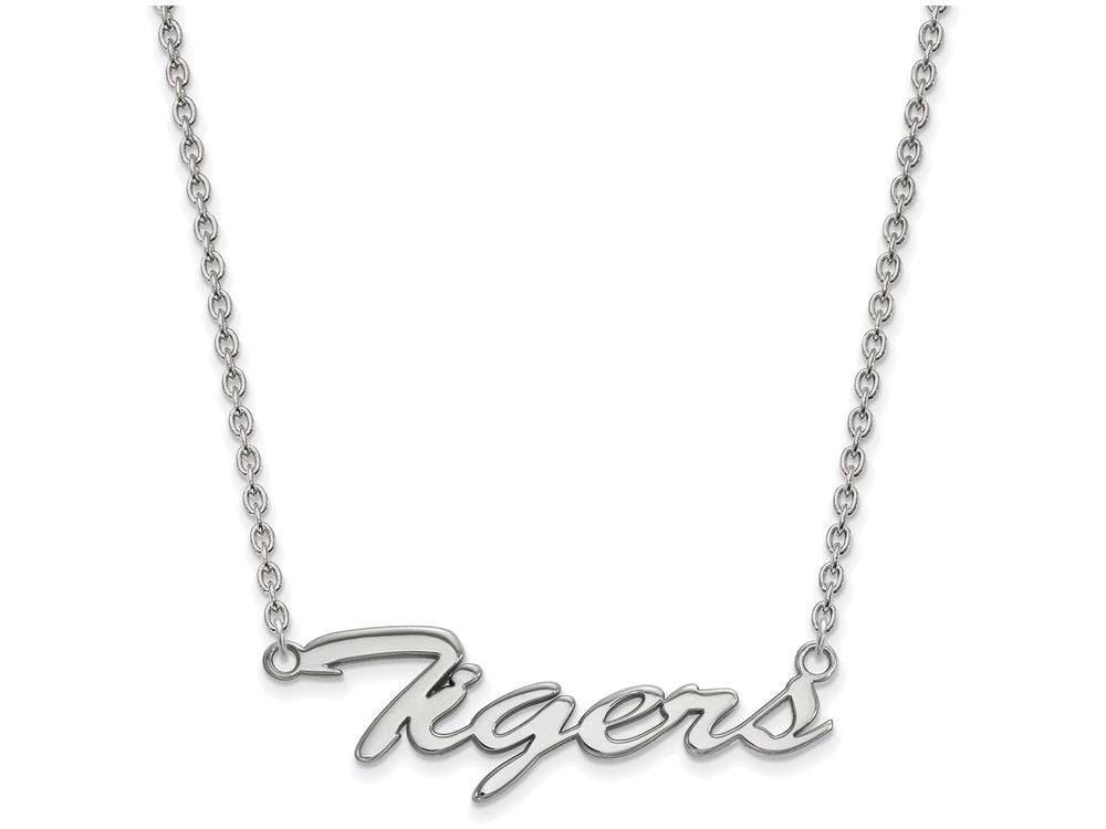 Logoart 10k White Gold Clemson University Extra Small Pendant