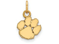 10k Yellow Gold Logoart Clemson University Extra Small Pendant