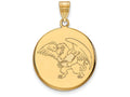10k Yellow Gold Logoart Missouri Western State University Large Disc Pendant