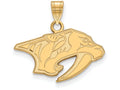 10k Yellow Gold Nhl Logoart Nashville Predators Small Pendant