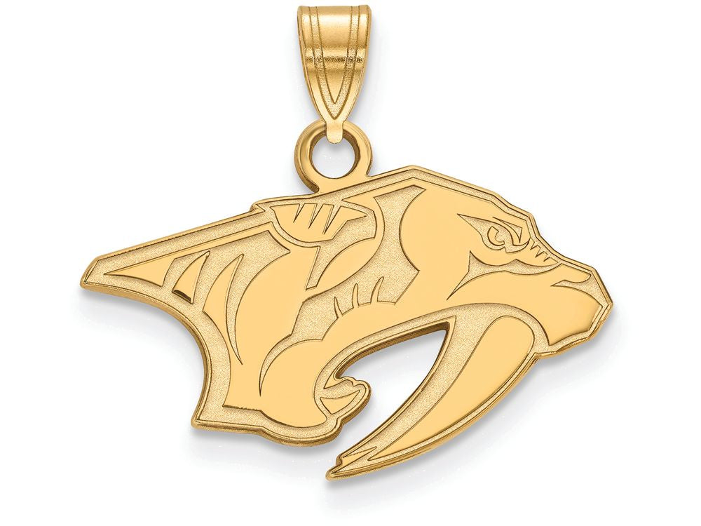 10k Yellow Gold Nhl Logoart Nashville Predators Small Pendant