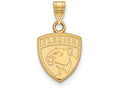 10k Yellow Gold Nhl Logoart Florida Panthers Small Pendant