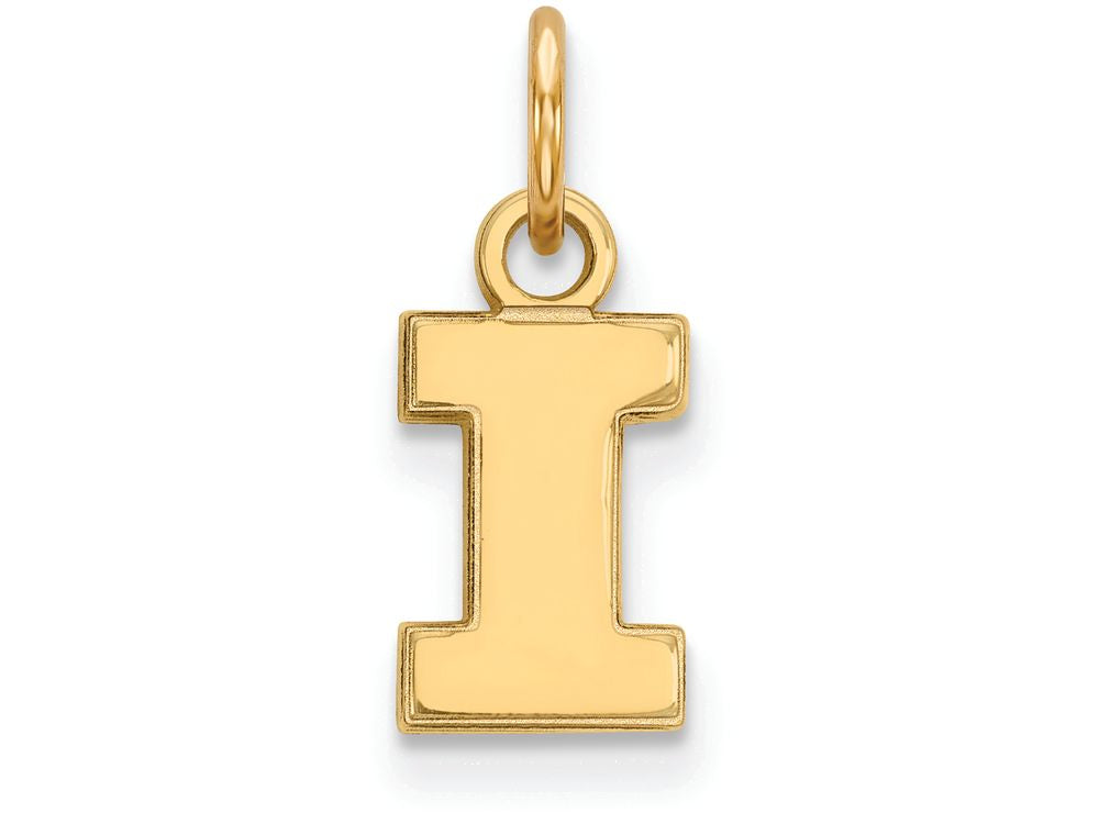10k Yellow Gold Logoart University Of Illinois Extra Small Pendant