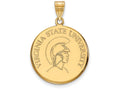 10k Yellow Gold Logoart Virginia State University Large Disc Pendant