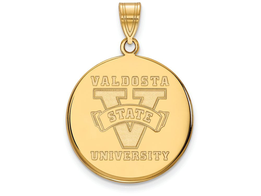10k Yellow Gold Logoart Valdosta State University Large Disc Pendant