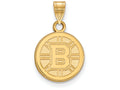 10k Yellow Gold Nhl Logoart Boston Bruins Small Pendant