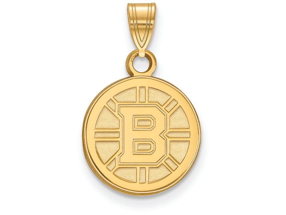 10k Yellow Gold Nhl Logoart Boston Bruins Small Pendant