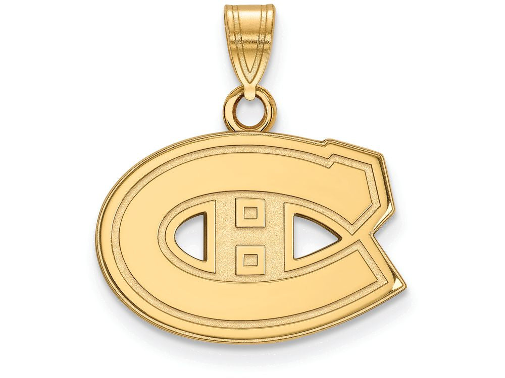 10k Yellow Gold Nhl Logoart Montreal Canadiens Small Pendant