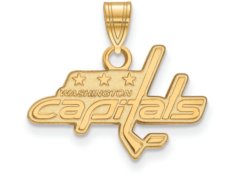 10k Yellow Gold Nhl Logoart Washington Capitals Small Pendant