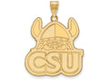 10k Yellow Gold Logoart Cleveland State University Extra Large  Pendant