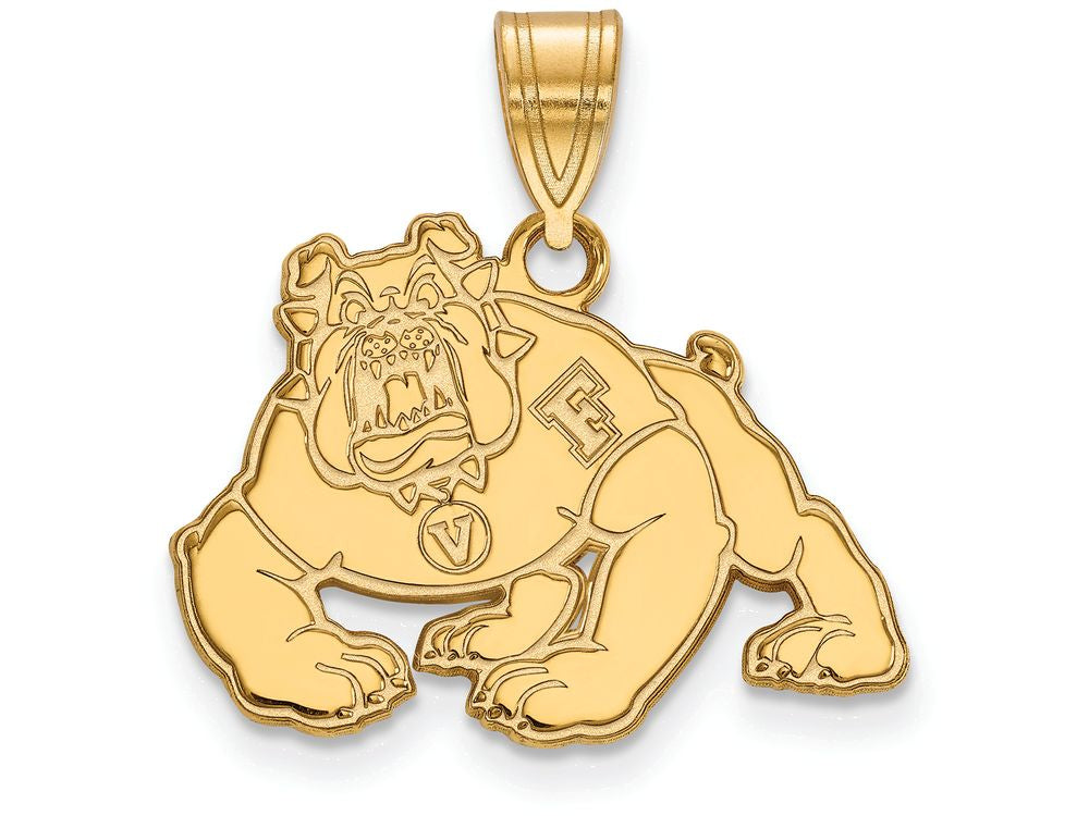 10k Yellow Gold Logoart California State University Fresno Medium Pendant