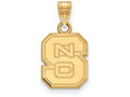 10k Yellow Gold Logoart North Carolina State University Small Pendant