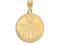 10k Yellow Gold Nhl Logoart Edmonton Oilers Large Pendant