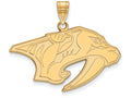 10k Yellow Gold Nhl Logoart Nashville Predators Large Pendant