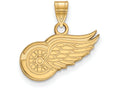 10k Yellow Gold Nhl Logoart Detroit Red Wings Small Pendant