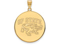 10k Yellow Gold Logoart San Francisco State University Extra Large  Disc Pendant