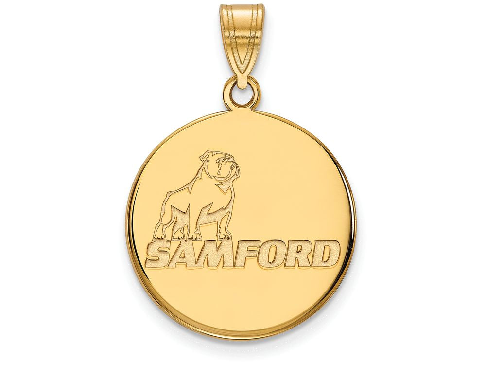 10k Yellow Gold Logoart Samford University Large Pendant
