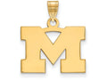 10k Yellow Gold Logoart Michigan (univ Of) Small Pendant