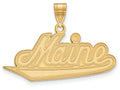 10k Yellow Gold Logoart University Of Maine Large Pendant