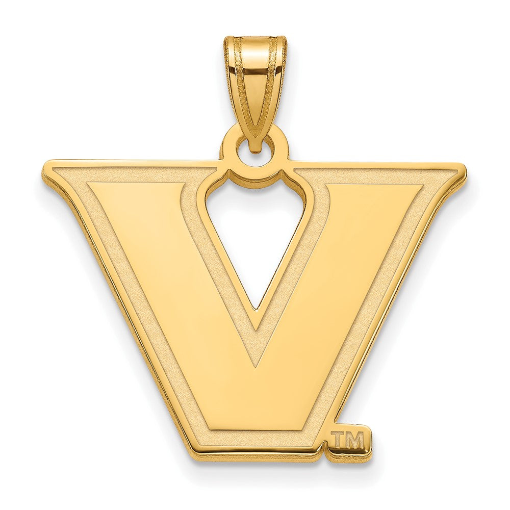 10k Yellow Gold Logoart Vanderbilt University Large Pendant