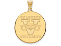 10k Yellow Gold Logoart Valdosta State University Extra Large  Disc Pendant