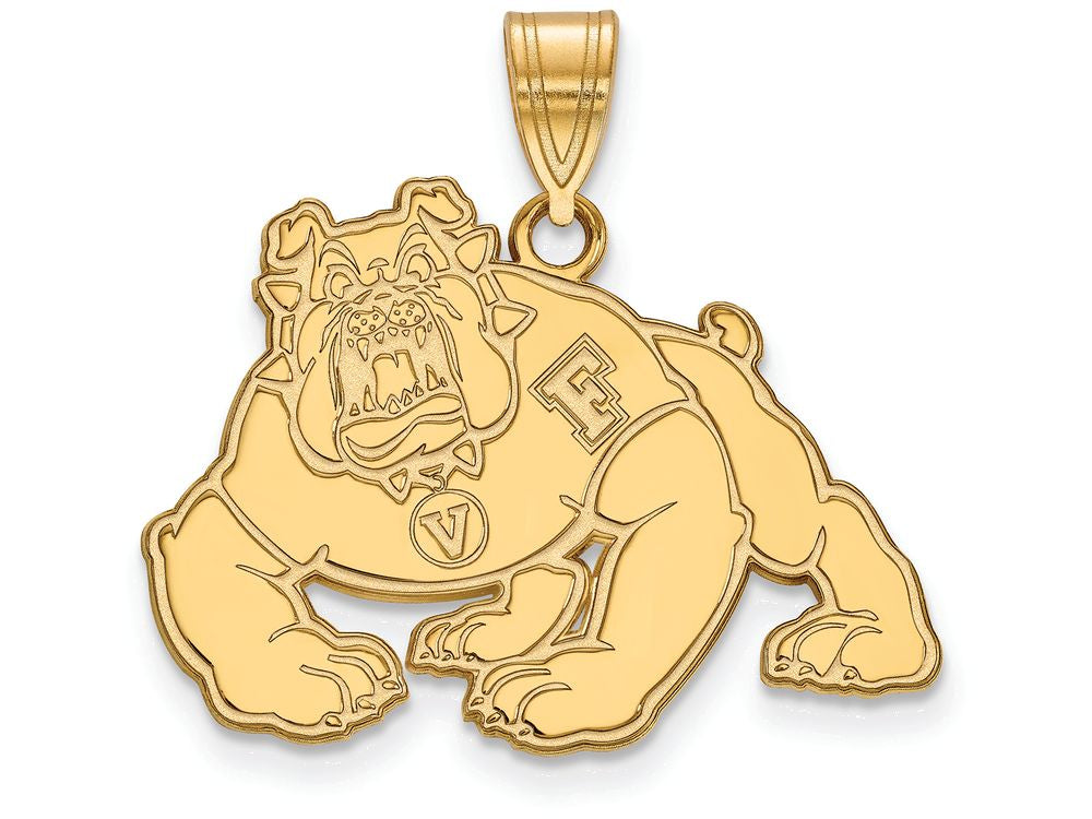 10k Yellow Gold Logoart California State University Fresno Large Pendant