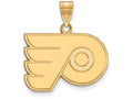10k Yellow Gold Nhl Logoart Philadelphia Flyers Medium Pendant