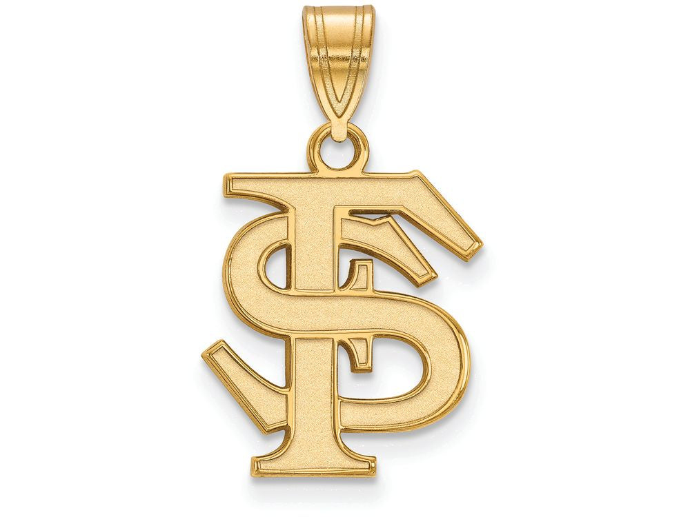 10k Yellow Gold Logoart Florida State University Medium Pendant