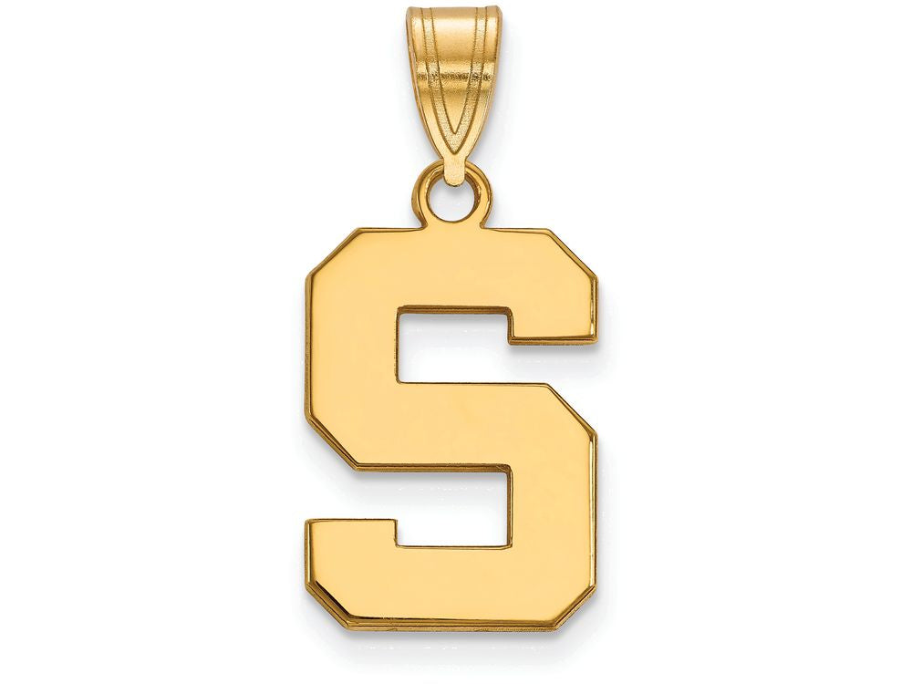 10k Yellow Gold Logoart Michigan State University Medium Pendant