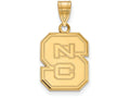 10k Yellow Gold Logoart North Carolina State University Medium Pendant