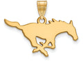 10k Yellow Gold Logoart Southern Methodist University Medium Pendant