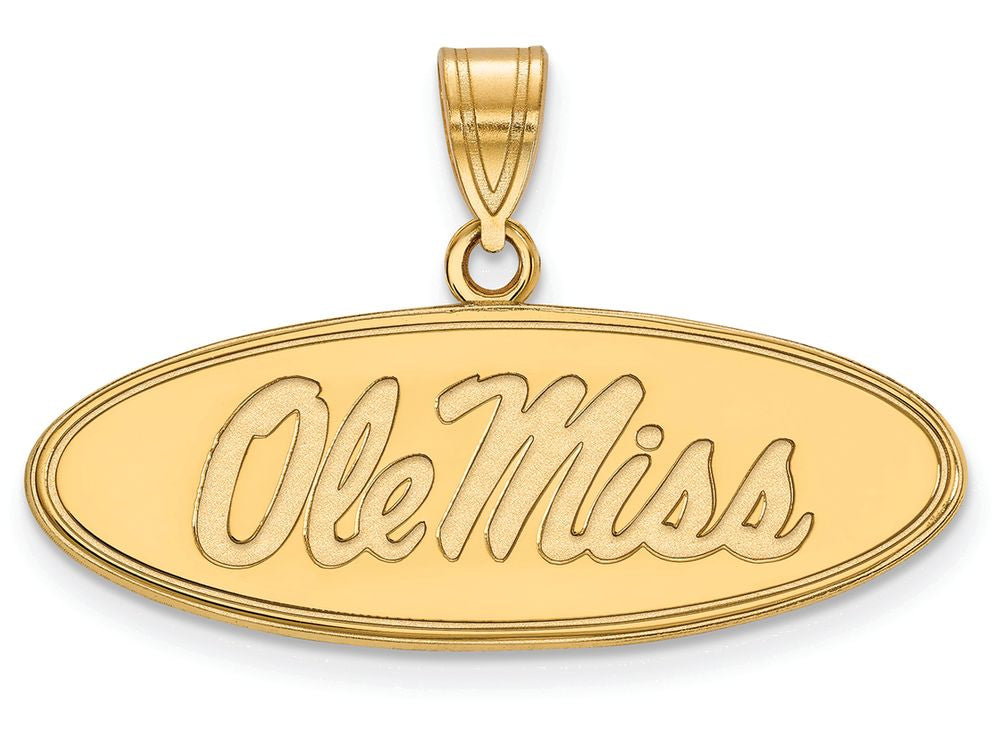 10k Yellow Gold Logoart University Of Mississippi Medium Pendant