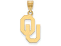 10k Yellow Gold Logoart University Of Oklahoma Medium Pendant