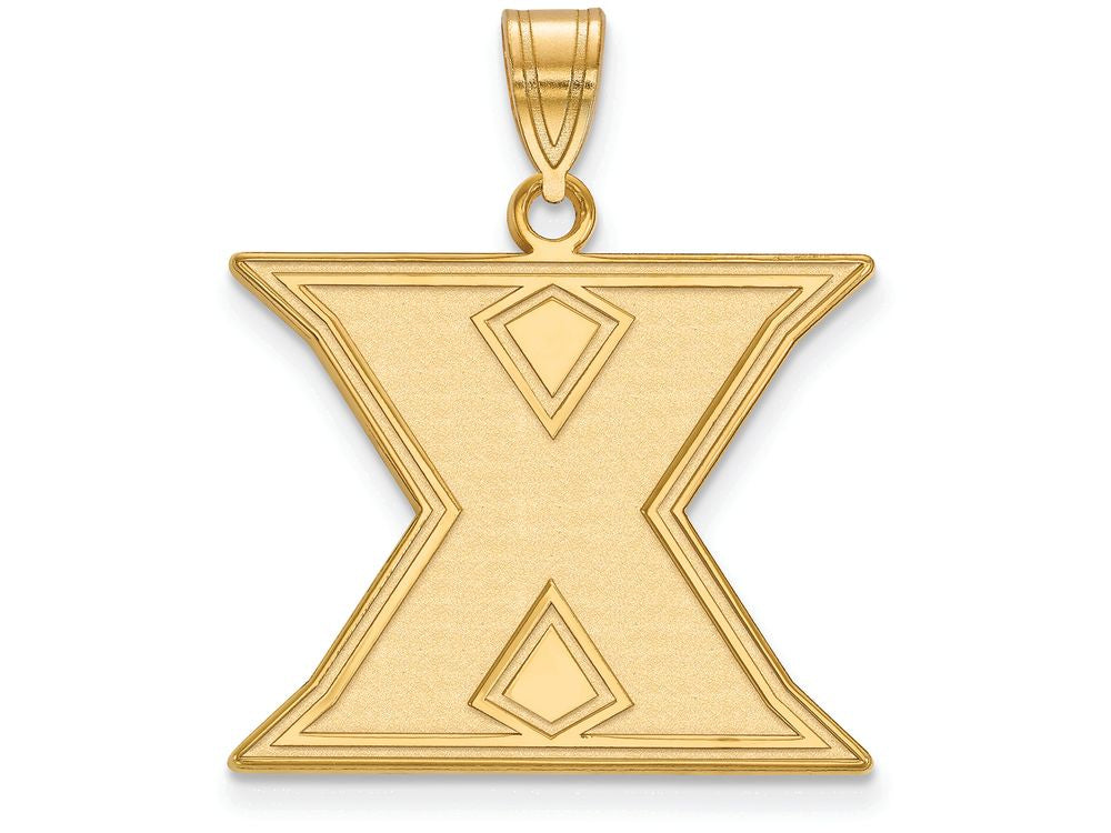 10k Yellow Gold Logoart Xavier University Large Pendant